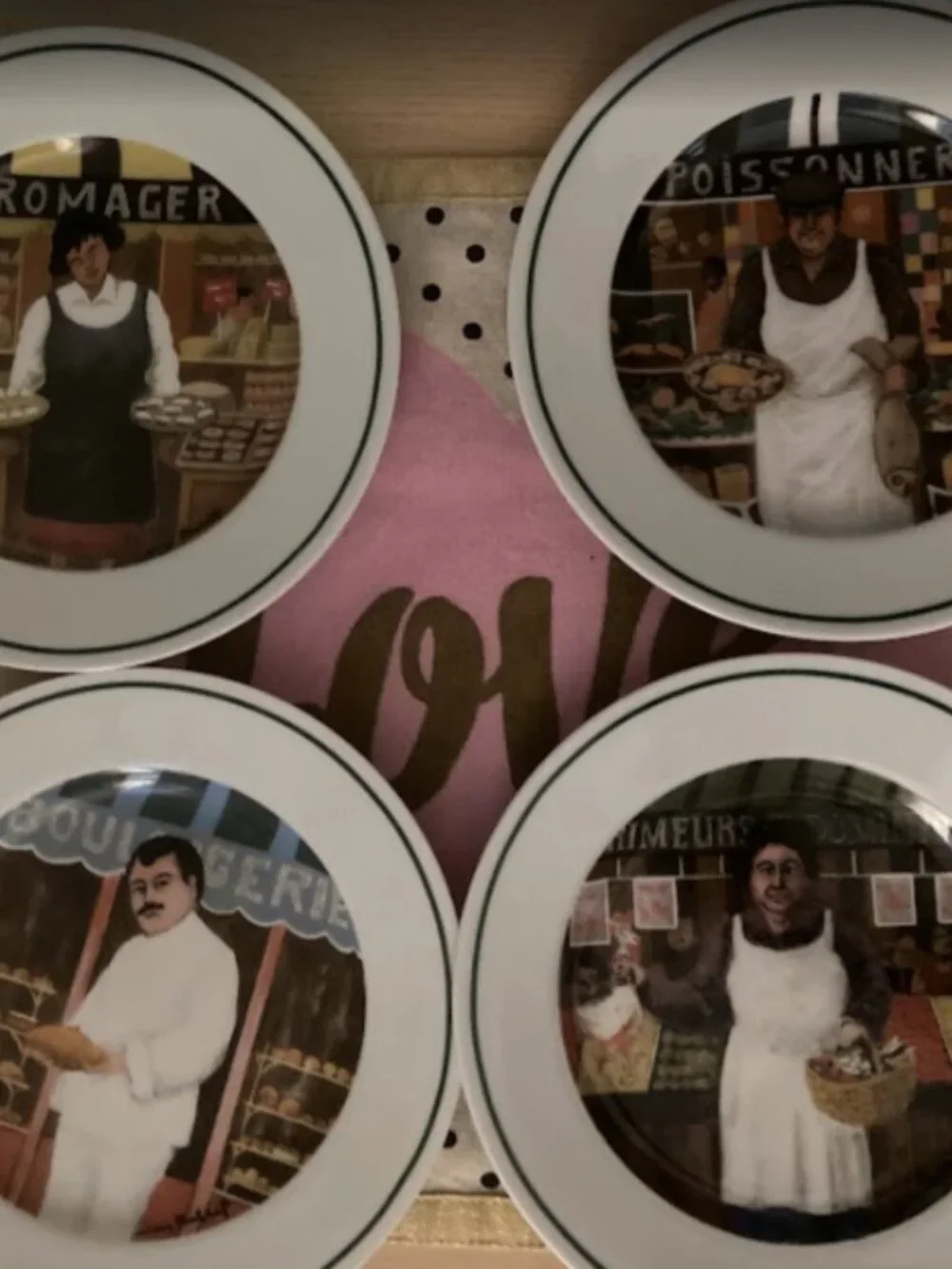 Vintage L'Etalage Guy Buffet Shopkeepers Salad Plates